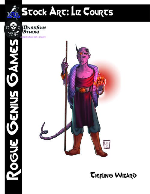 Stock Art: Tiefling Wizard