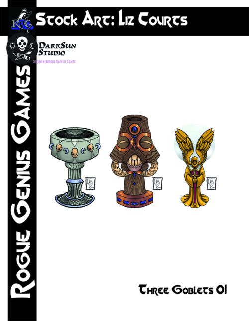 Stock Art: Three Goblets 01