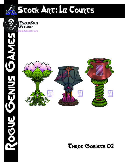 Stock Art: Three Goblets 02